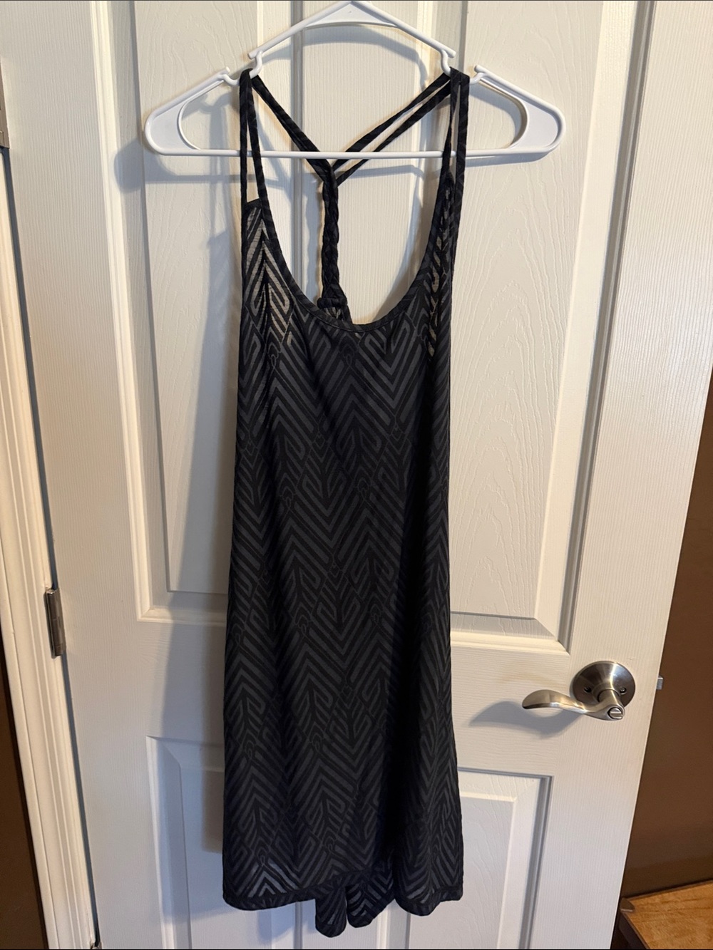 Balance Collection Black Swim Coverup with Braided Back Strap